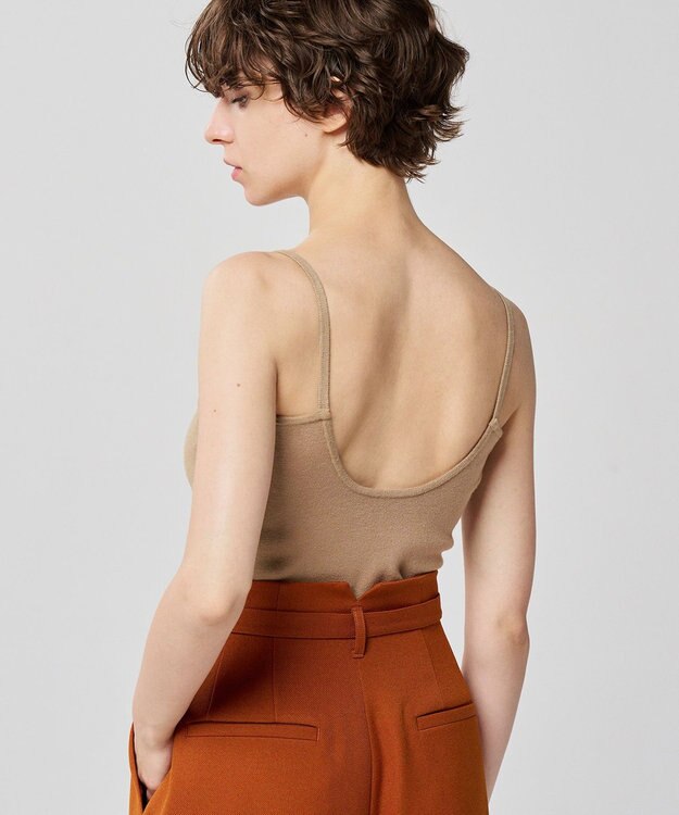 uncrave 【手洗い可】シルキーニット カップ付き キャミソール（uncrave WHITE） ベージュ