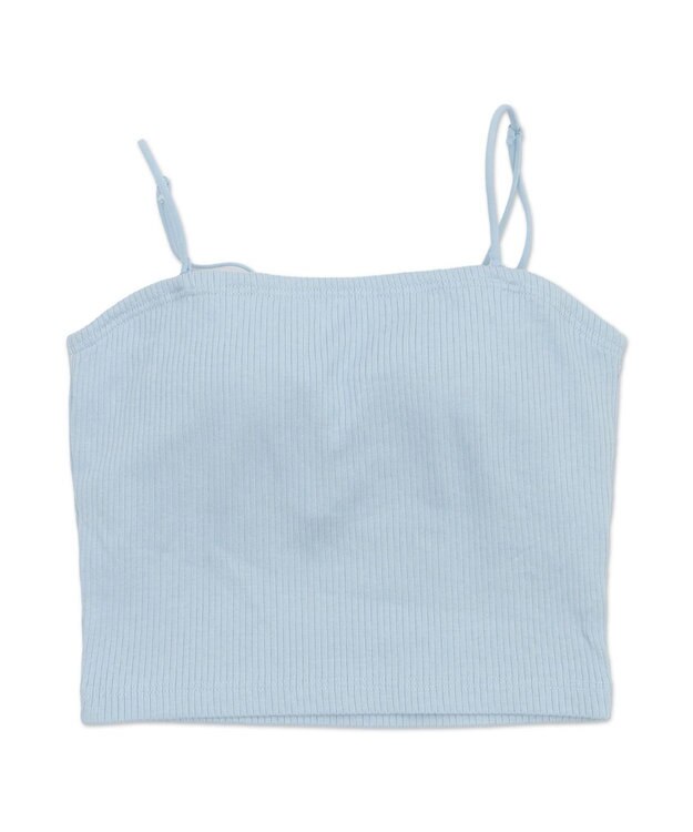 WEGO 【カップ付きインナー/SMサイズ展開】なちゅ盛れカップインショートキャミ サックス