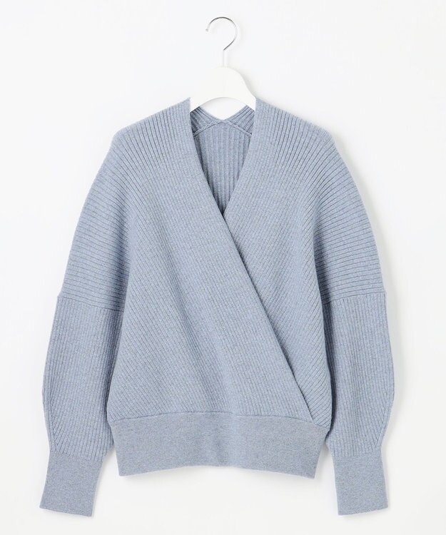 23区 S 【エステータ】カシュクール ニット ダルブルー系