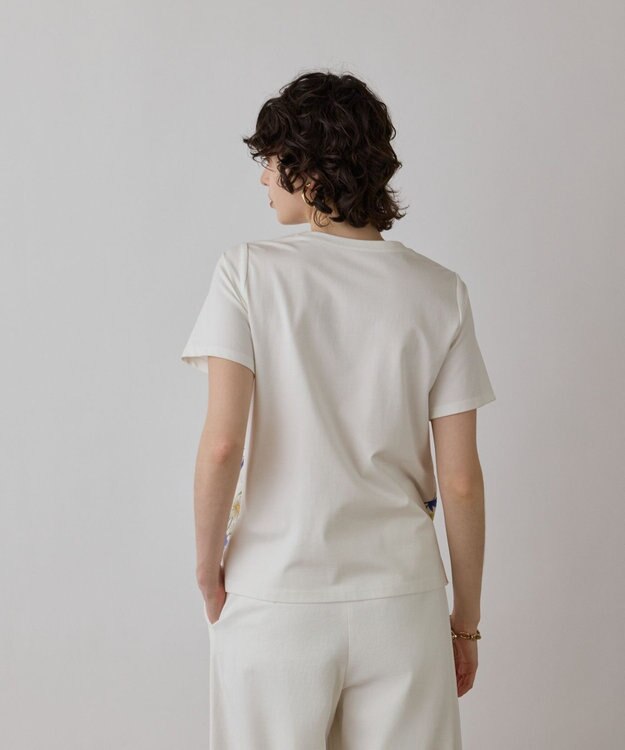 GRACE CONTINENTAL スカーフプリントコンビトップ キナリ