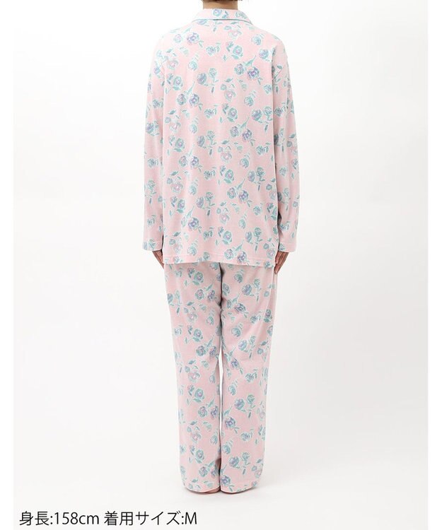 Wing パジャマ 長袖 長ズボン 綿100%(本体) 天竺素材 レディース EP8072 ウイング／ワコール ピンク