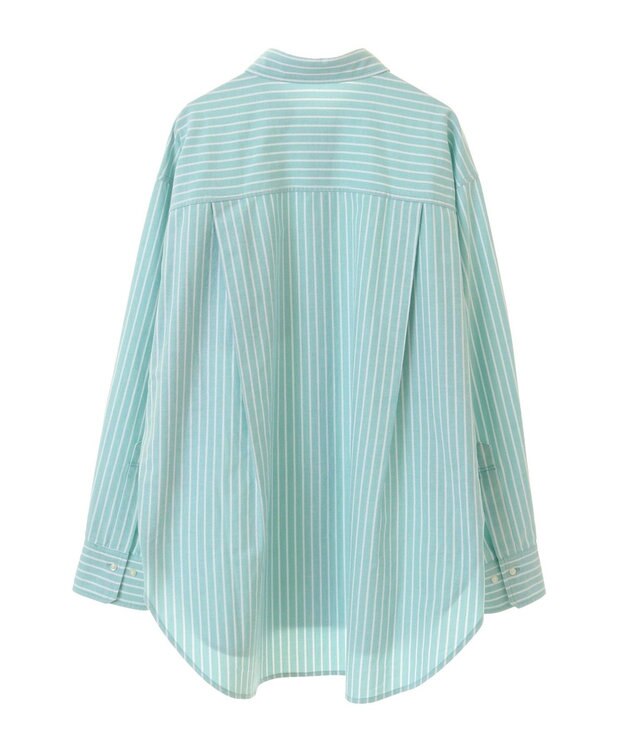 AMERICAN HOLIC ＵＶカットリサイクルコットンオックスシャツ Stripe Green