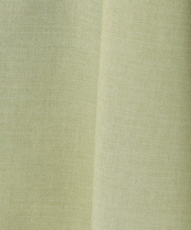 Feroux 【洗える】パフスリーブシャツ ワンピース グリーン系