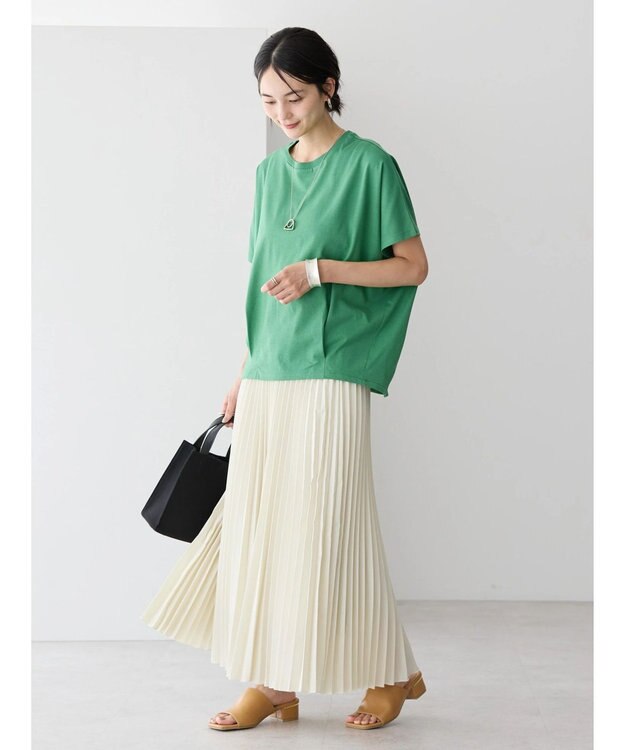 AMERICAN HOLIC 接触冷感裾タックカットプルオーバー Green