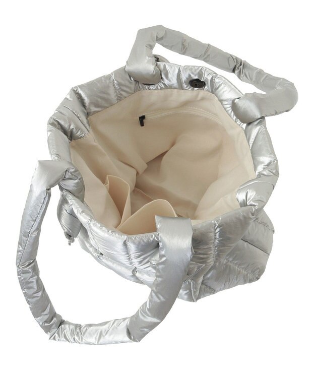 Green Parks ・ｆｕｒｒｙ　ｒａｔｅ　シャイニーキルティングバッグ Silver