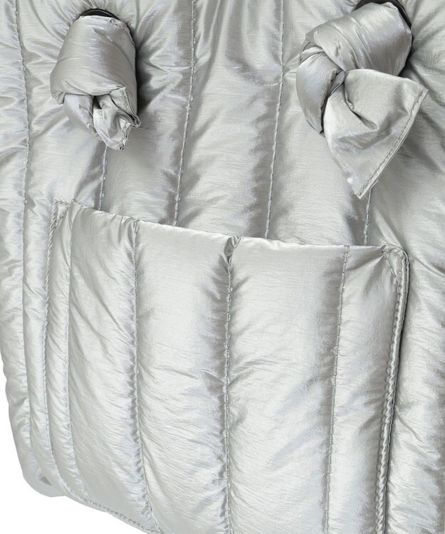 Green Parks ・ｆｕｒｒｙ　ｒａｔｅ　シャイニーキルティングバッグ Silver