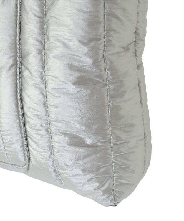 Green Parks ・ｆｕｒｒｙ　ｒａｔｅ　シャイニーキルティングバッグ Silver