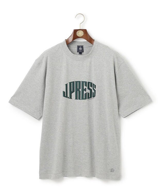 J.PRESS MEN 【J.PRESS ORIGINALS】【UNISEX】Cotton Jersey J.PRESS Logo T-shirt ライトグレー系
