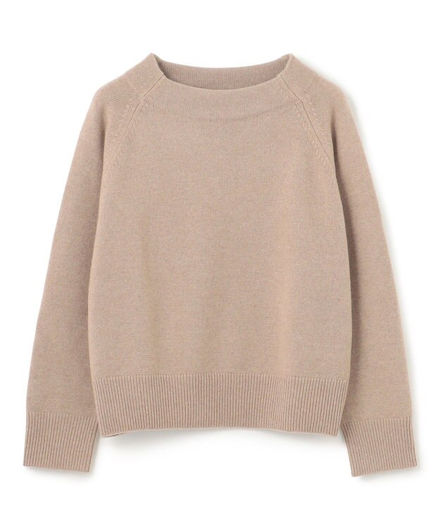 UNFILO カシミヤブレンド オフネックニット ベージュ