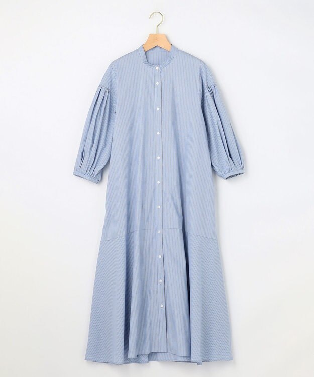 組曲 コンパクトシャーティング ワンピース ブルー系1