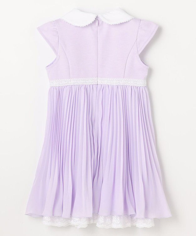 ANY KIDS 【2点セット】リボンボレロジャケット+シフォンプリーツ ワンピース ラベンダー