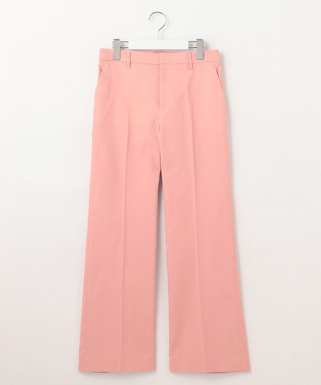 自由区 【接触冷感・UVカット・吸水速乾・洗える】シェルタリングオックスストレート パンツ ピンク