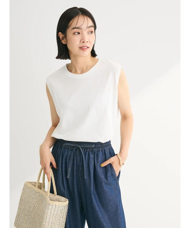 Green Parks 汗染み防止ノースリーブプルオーバー Off White