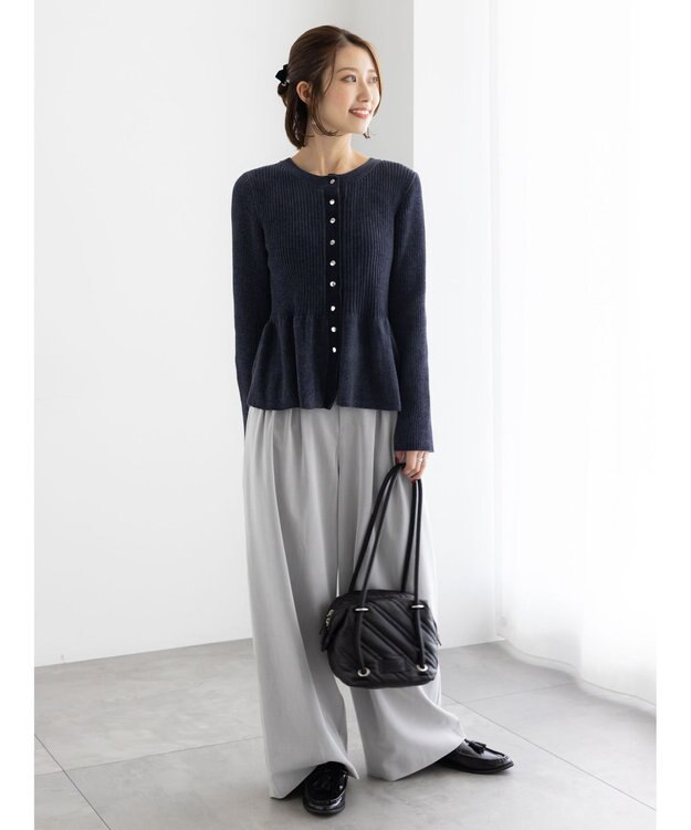 Te chichi モールペプラム2WAYニット チャコールグレー