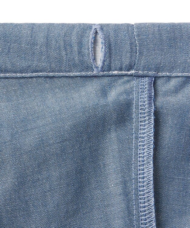 MIKI HOUSE HOT BISCUITS 【80-120cm】ダンガリー素材 6分丈ハーフパンツ ブルー