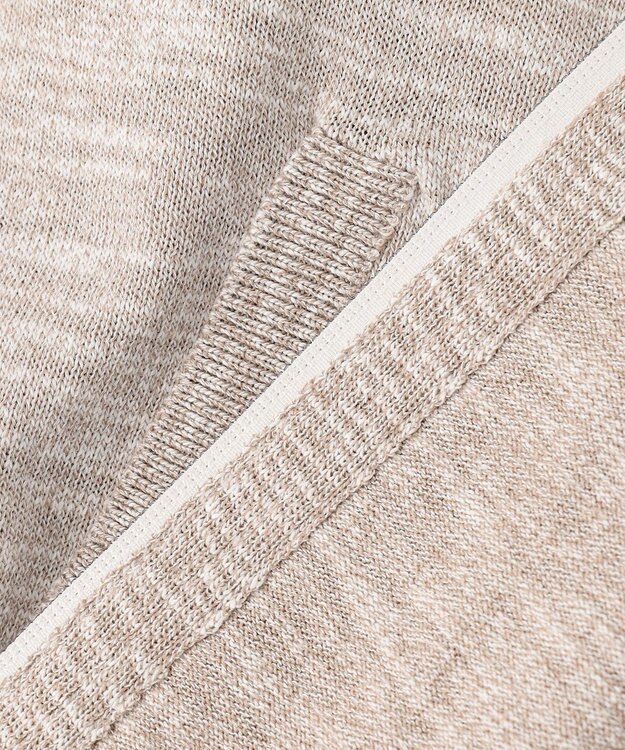 JOSEPH ABBOUD 【イタリア糸使用/清涼感/軽い/洗える】スラブギマニット ジップ ジャケット ベージュ系