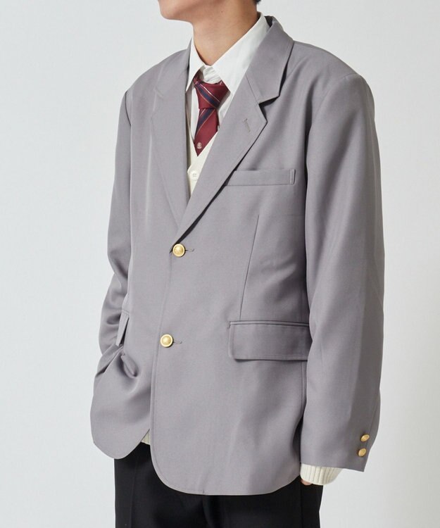 WEGO 【SCHOOLITEM】メンズスクールブレザー グレー