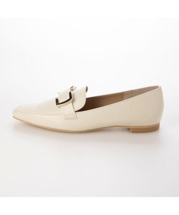 MODE ET JACOMO <carino>バックルローファー ホワイト