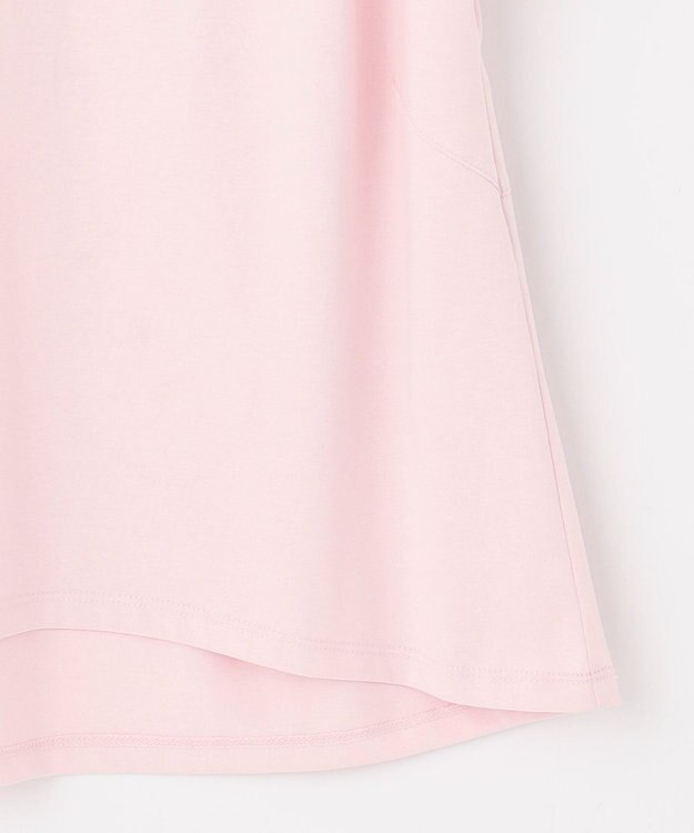 組曲 GIZAプレーティング天竺フレンチスリーブ Tシャツ ピンク系