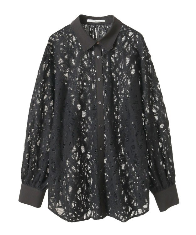 Green Parks ・ＥＬＥＮＣＡＲＥ　ＤＵＥ　総レースブラウス Black