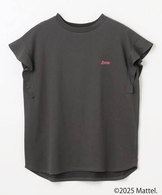 ANY 【Barbie(TM)】フリルTシャツ チャコール
