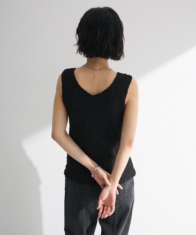 Green Parks 表面感タンクトップ Black