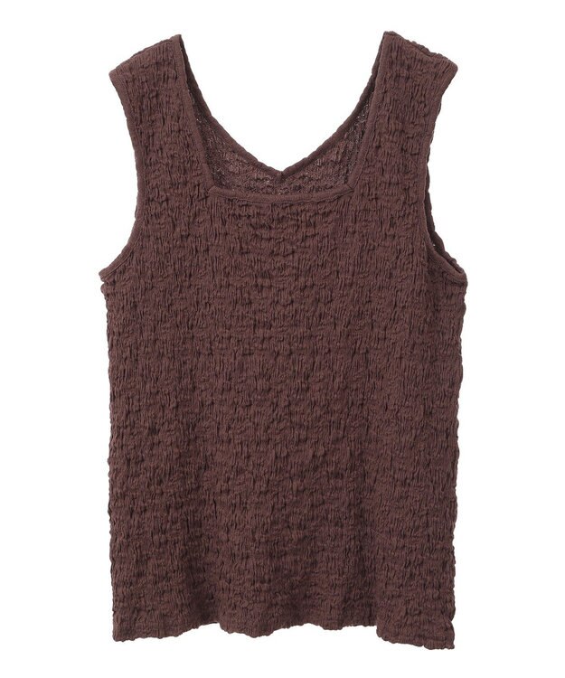 Green Parks 表面感タンクトップ Brown