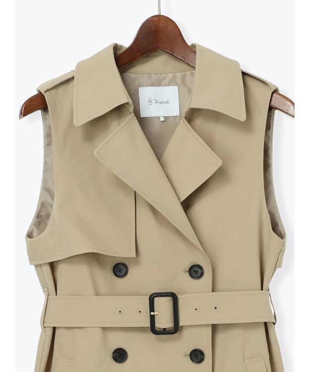 Te chichi ロングトレンチジレ ベージュ