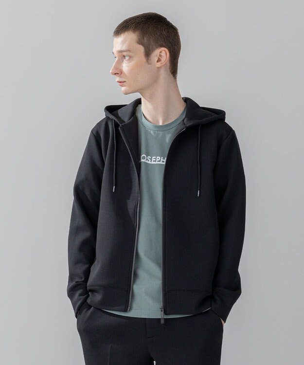 JOSEPH HOMME 【WEB・一部店舗限定 】 ダブルジャージー / ZIP UPパーカー ブラック系