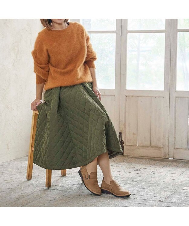 ing <ing>【サスティナブル】シングルモンクスリッポン キャメルヌバック