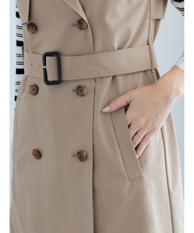 Te chichi ロングトレンチジレ ベージュ