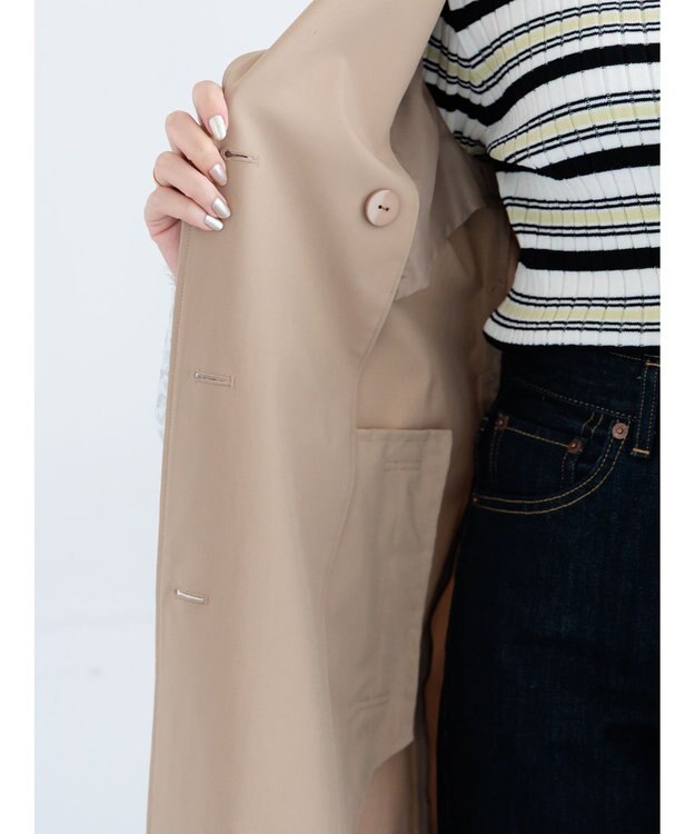 Te chichi ロングトレンチジレ ベージュ