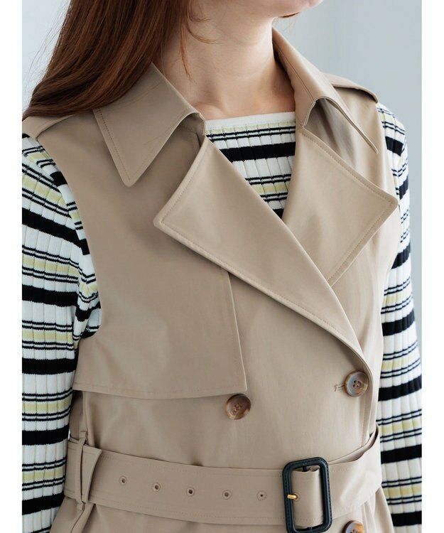 Te chichi ロングトレンチジレ ベージュ