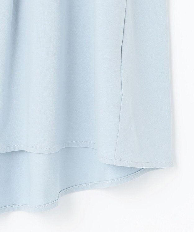 組曲 【洗える】ブラウスライクジャージーノースリーブ カットソー サックスブルー系