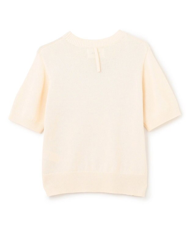 BEIGE， 【洗える】FENNEL / コットンスパンコール半袖ニット Meringue