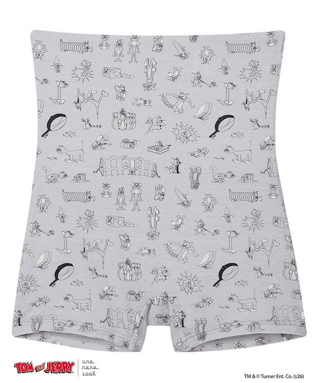 une nana cool トムとジェリー × une nana cool ハラマキ付きショーツ グレー