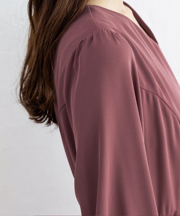 Tiaclasse 【洗える】レース切り替えフレアワンピース ピンク