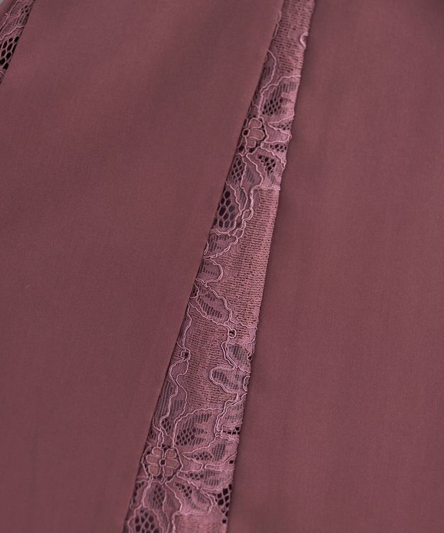 Tiaclasse 【洗える】レース切り替えフレアワンピース ピンク