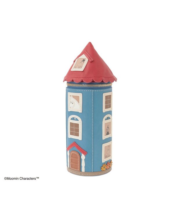 genten MOOMIN collection ペンケース「ムーミンやしき」 ブルー