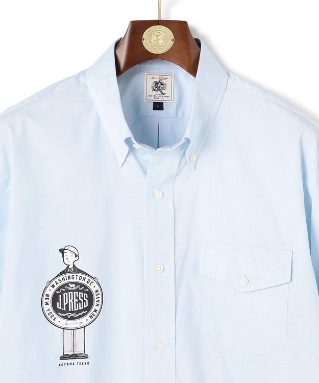 J.PRESS MEN 【AaronChang】【UNISEX】ピンオックス シャツ / B.D. サックスブルー系