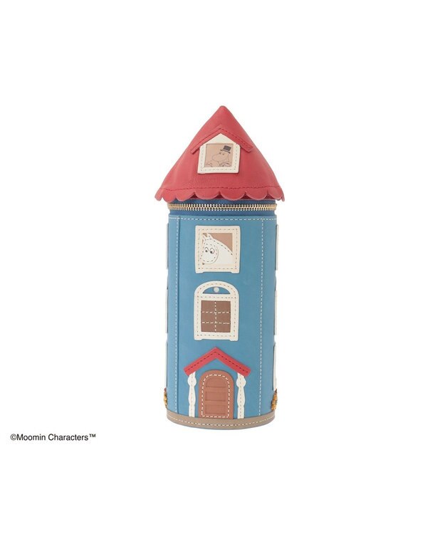 genten MOOMIN collection ペンケース「ムーミンやしき」 ブルー