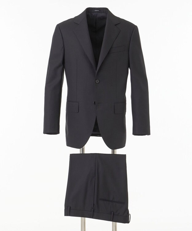 J.PRESS MEN 【ESSENTIAL CLOTHING】シャドーヘリンボン スーツ ネイビー系1
