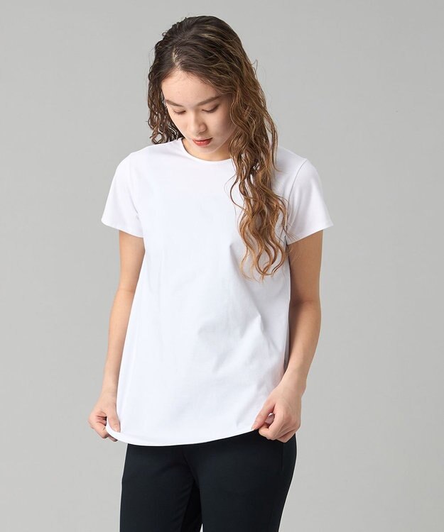 Chacott Handsome Cotton バッグディティールTシャツ ホワイト