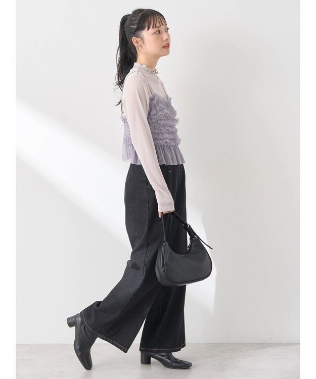 earth music&ecology シアーリブプルオーバー Light Gray