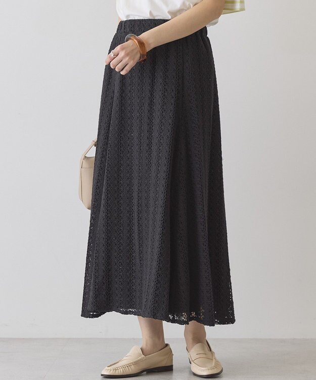 AMERICAN HOLIC レースロングマーメイドスカート Black