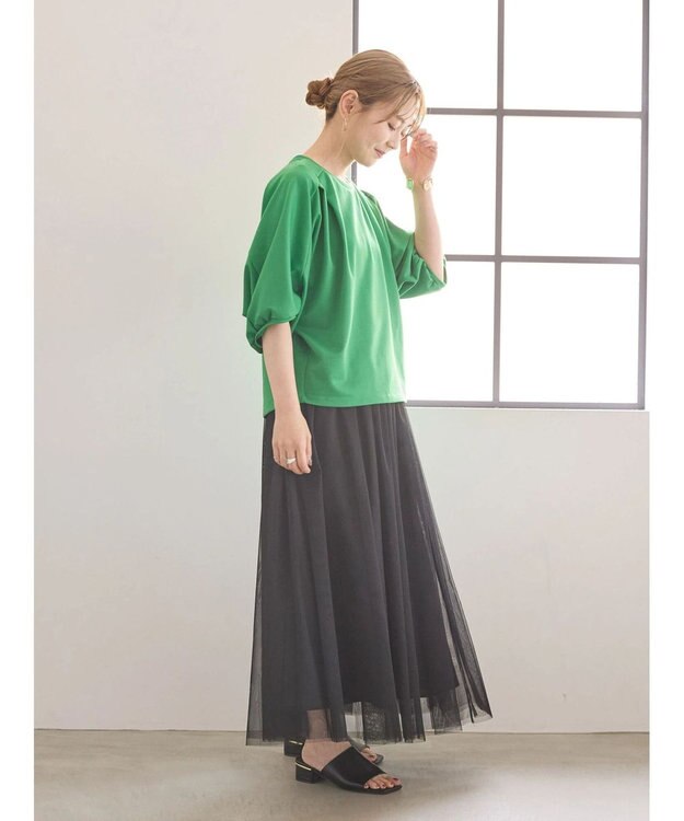 AMERICAN HOLIC チュールギャザースカート Black