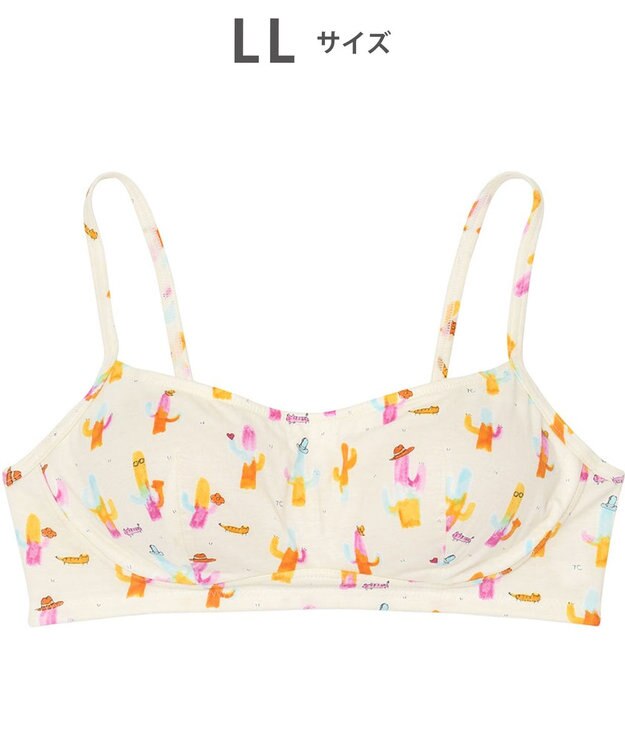 tsumori chisato SLEEP ノンワイヤーブラ　パッドつき　綿混　伸縮性がよい　ペアショーツあり　/ワコール　UBX552 アイボリー