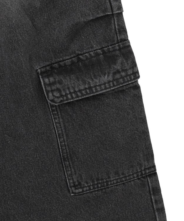 WEGO ヴィンテージウォッシュバギーカーゴパンツ ブラック