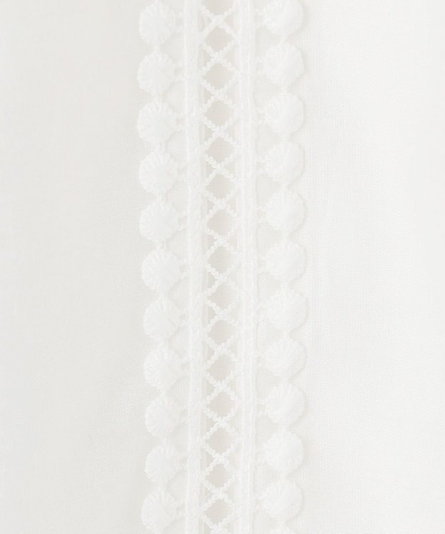 GRACE CONTINENTAL ヤシ柄カットワークトップ ホワイト