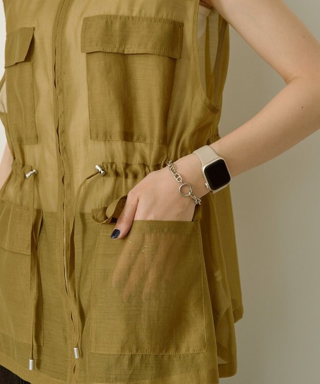 AMERICAN HOLIC シアードロストＷポケットベスト Olive